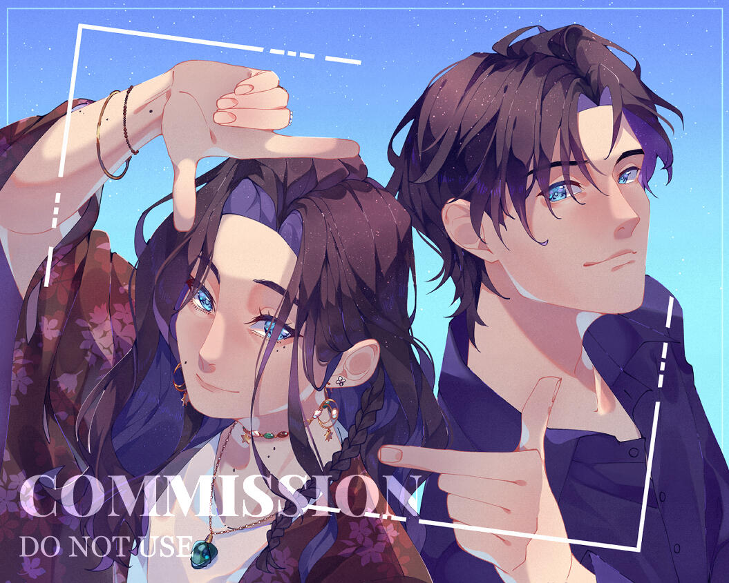 Fullcolor commission (2 characters, no background) for atelier.manga