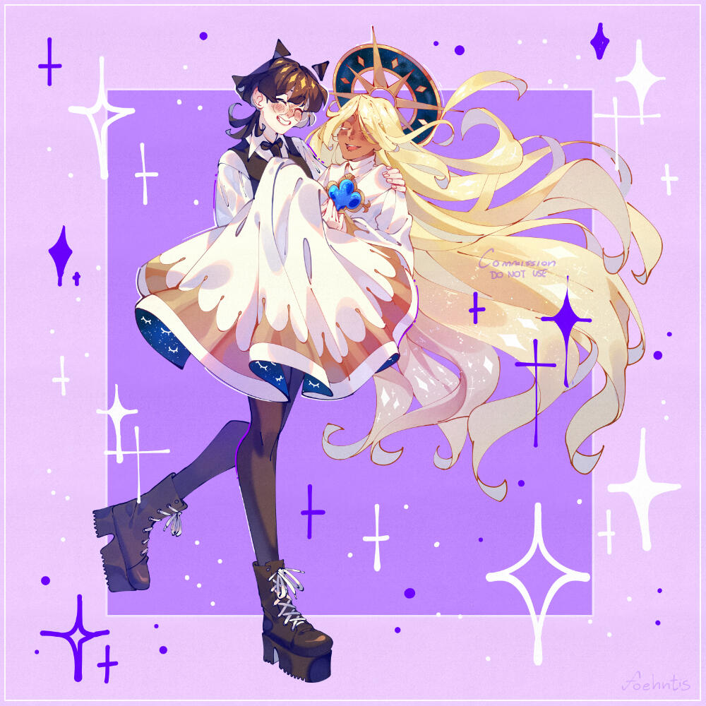 Fullbody (Style B, 2 characters) commission for nek_44